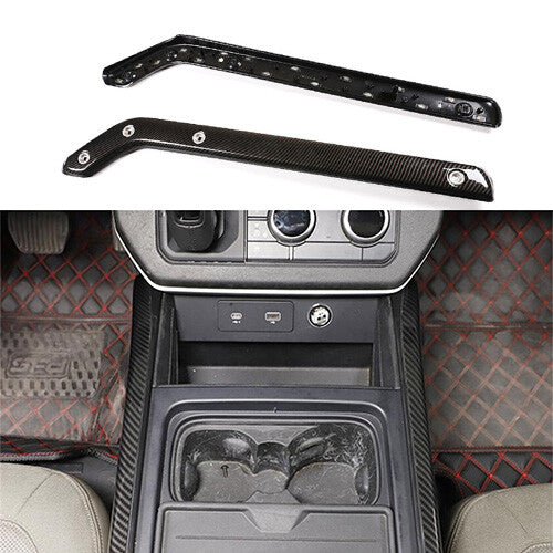 Gear Shift Side Strip Replace Carbon Fiber 2pc for Land Rover for Defender 2020-2023