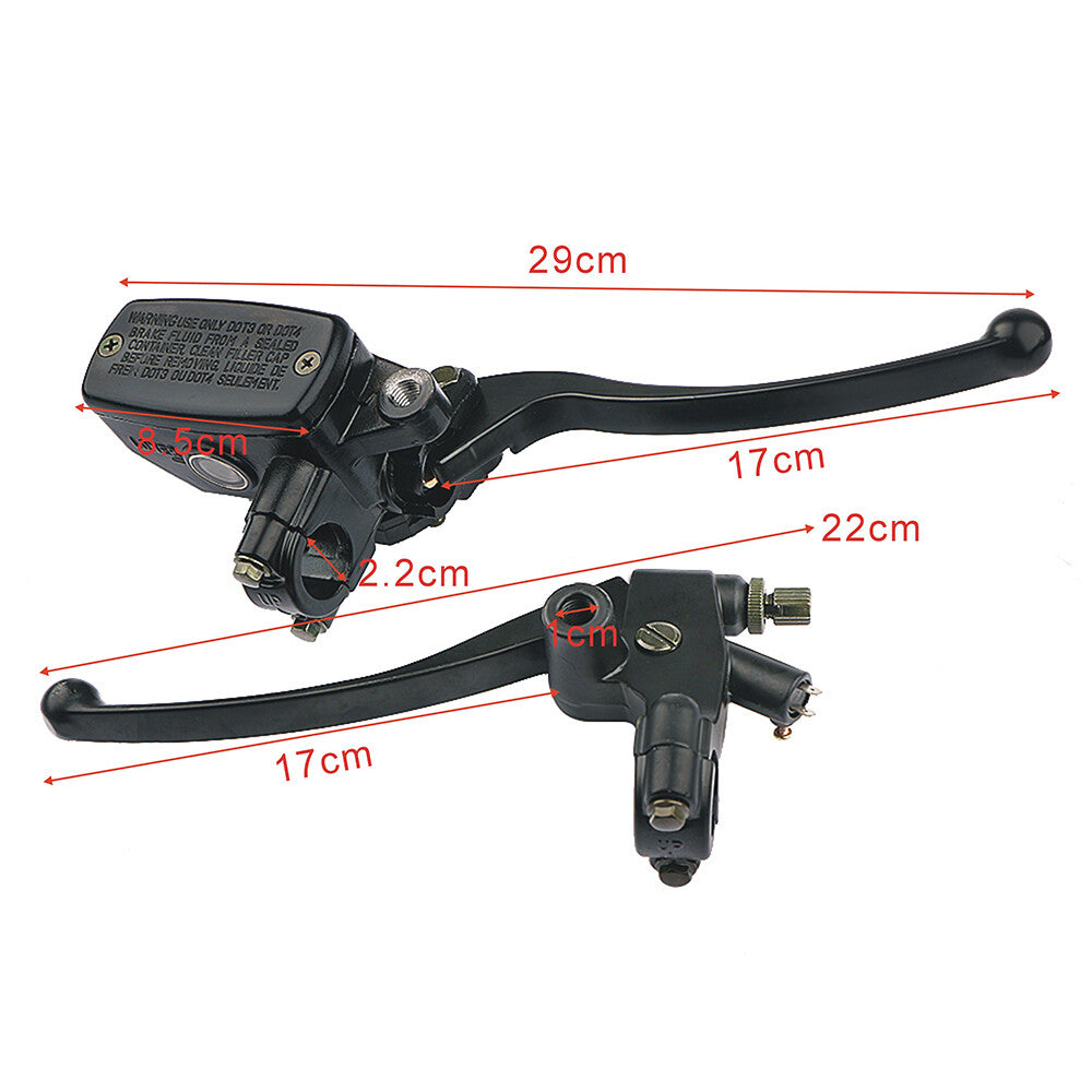 Motorcycle 7/8 inch hydraulic brake master cylinder clutch lever black for off-road bikes