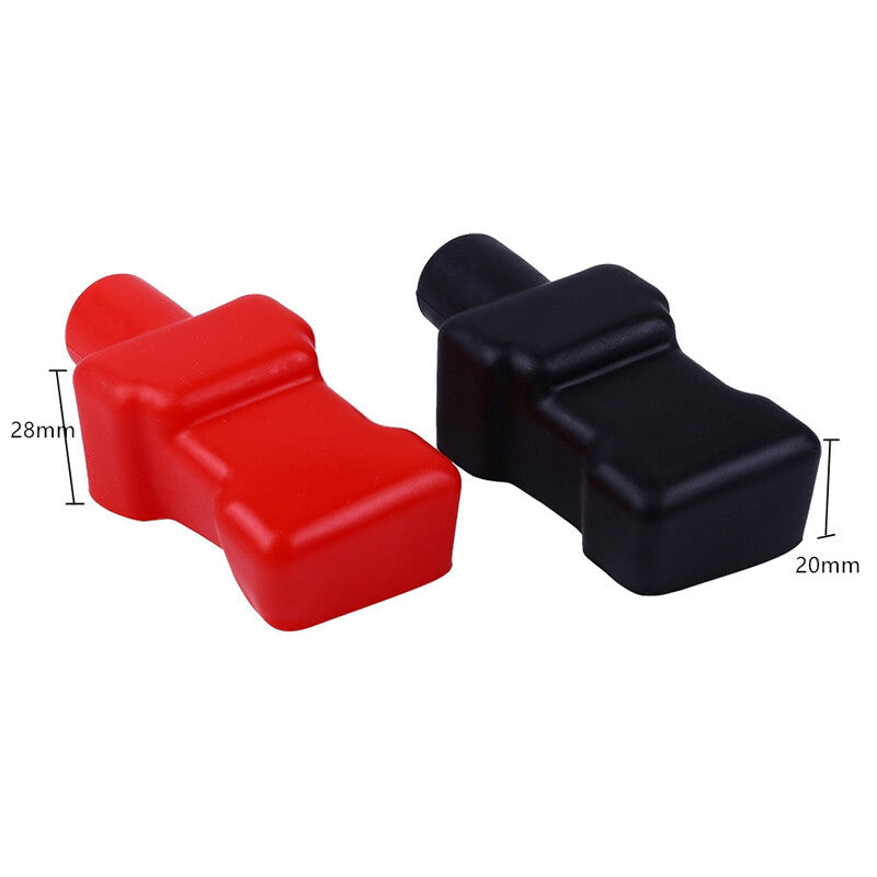 2-Piece Pack of Automotive Battery Terminal Insulator Wire Connector Cover Protective Rubber - n