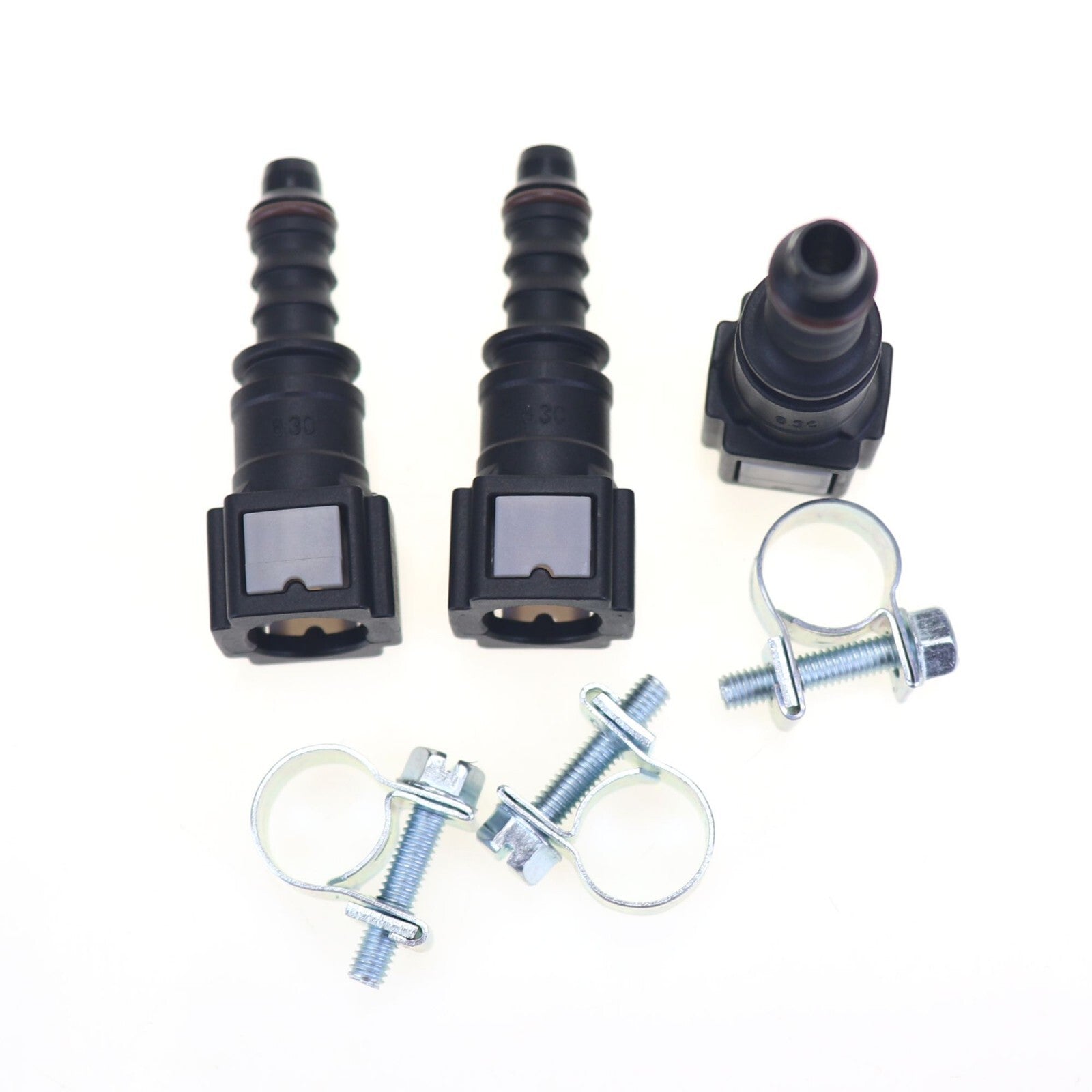3-Piece Pack of 6.30mm ID6 Automotive Fuel Line Hose Quick Release Female Connector