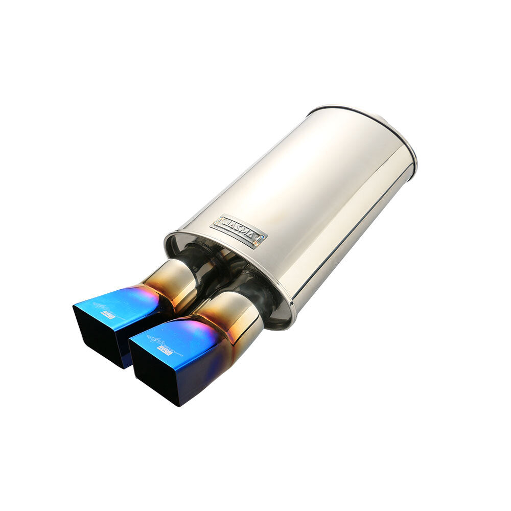 Blue Exhaust Tip 2.5 ID Dual Tips Sport Sound Muffler Tip Auto 1.5mm Thick HPJ