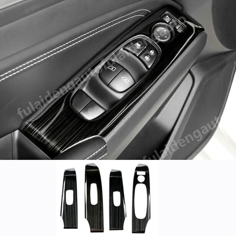 Carbon Fiber ABS Inner Handlrake Panel Trim Cover For RAV4 2006-2012 v