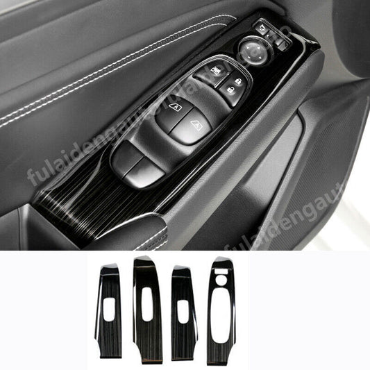 Carbon Fiber ABS Inner Handlrake Panel Trim Cover For RAV4 2006-2012 v