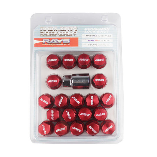 Red 35mm Close End 12mmX1.25 Racing Wheel Lug Nuts for Subar, Suzuk, Nisan Q