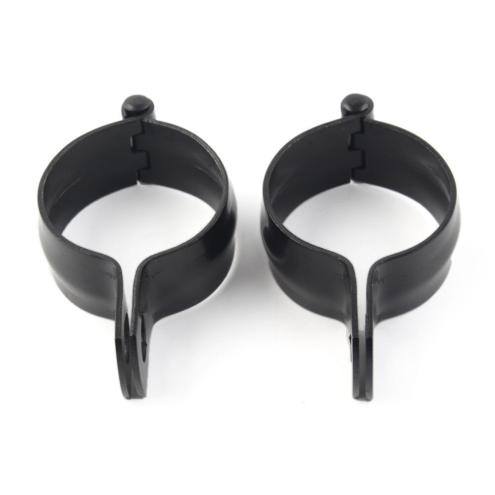 2Pcs Motorcycle Front Fork Clamp Turn Signal Light Mount Bracket Holder Black