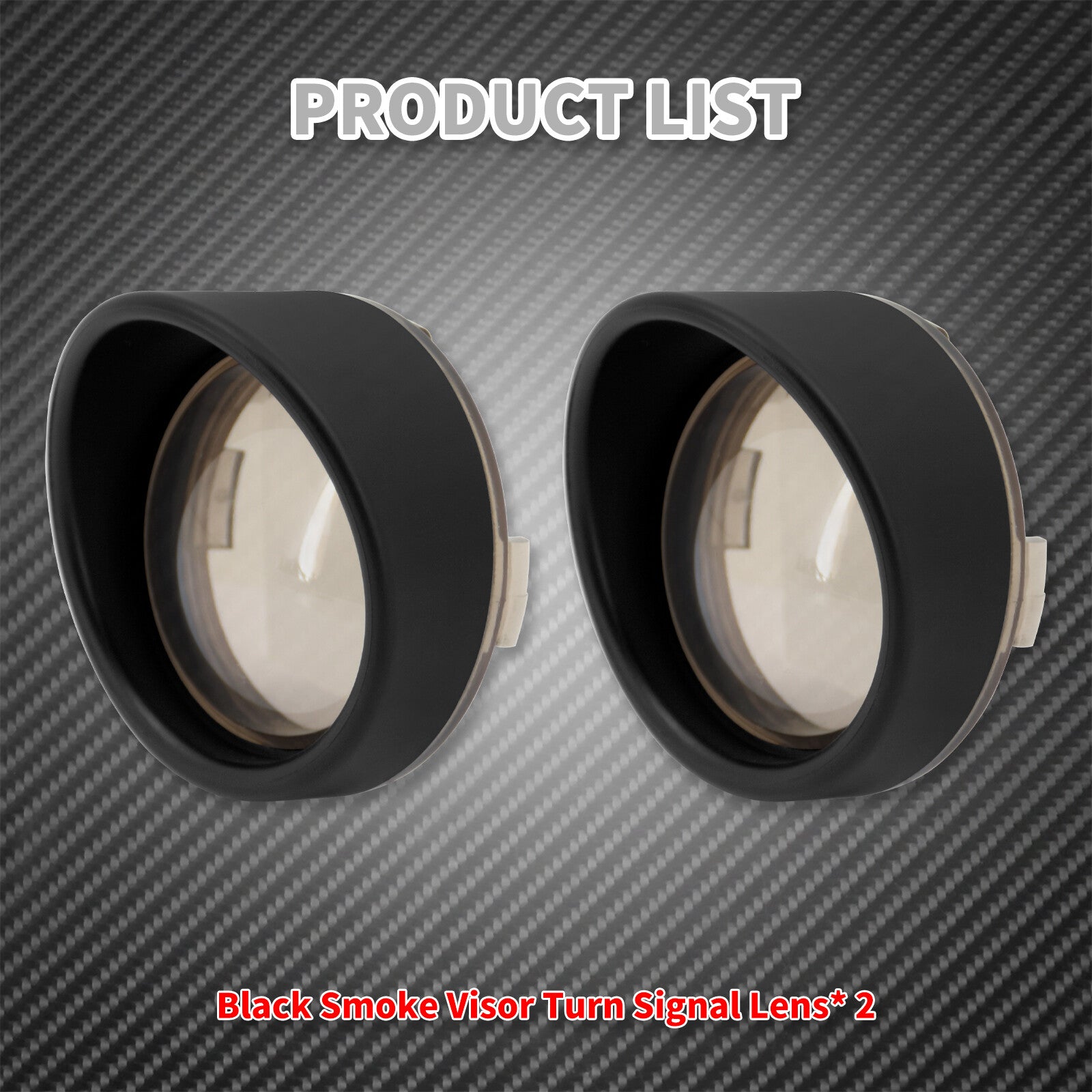 Turn Signal Bullet Visor Deuce Smoked Lens Cover Fit For Dyna Softail Sportster Q