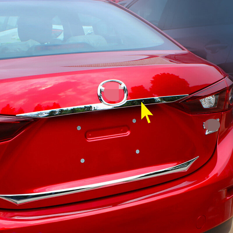 for Mazda 3 Axela 2014-2018 Chrome Rear Door Trunk Lid Tailgate Strip Cover Trim