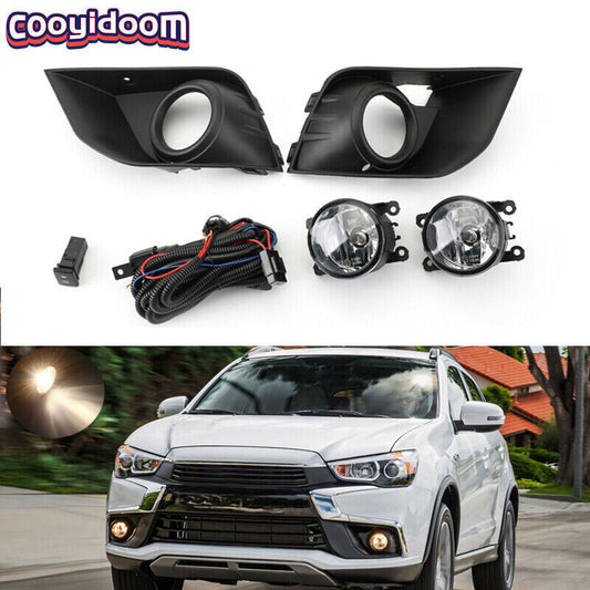 Front bumper fog light kit with wiring switch for Mitsubishi Outlander 2016-2020