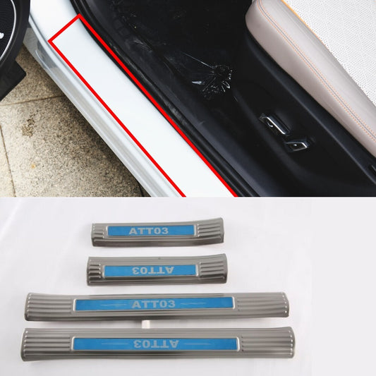 For 2022 for BYD Atto 3 Car Accessories Door Sill Protector Scuff Guard Plate Panel