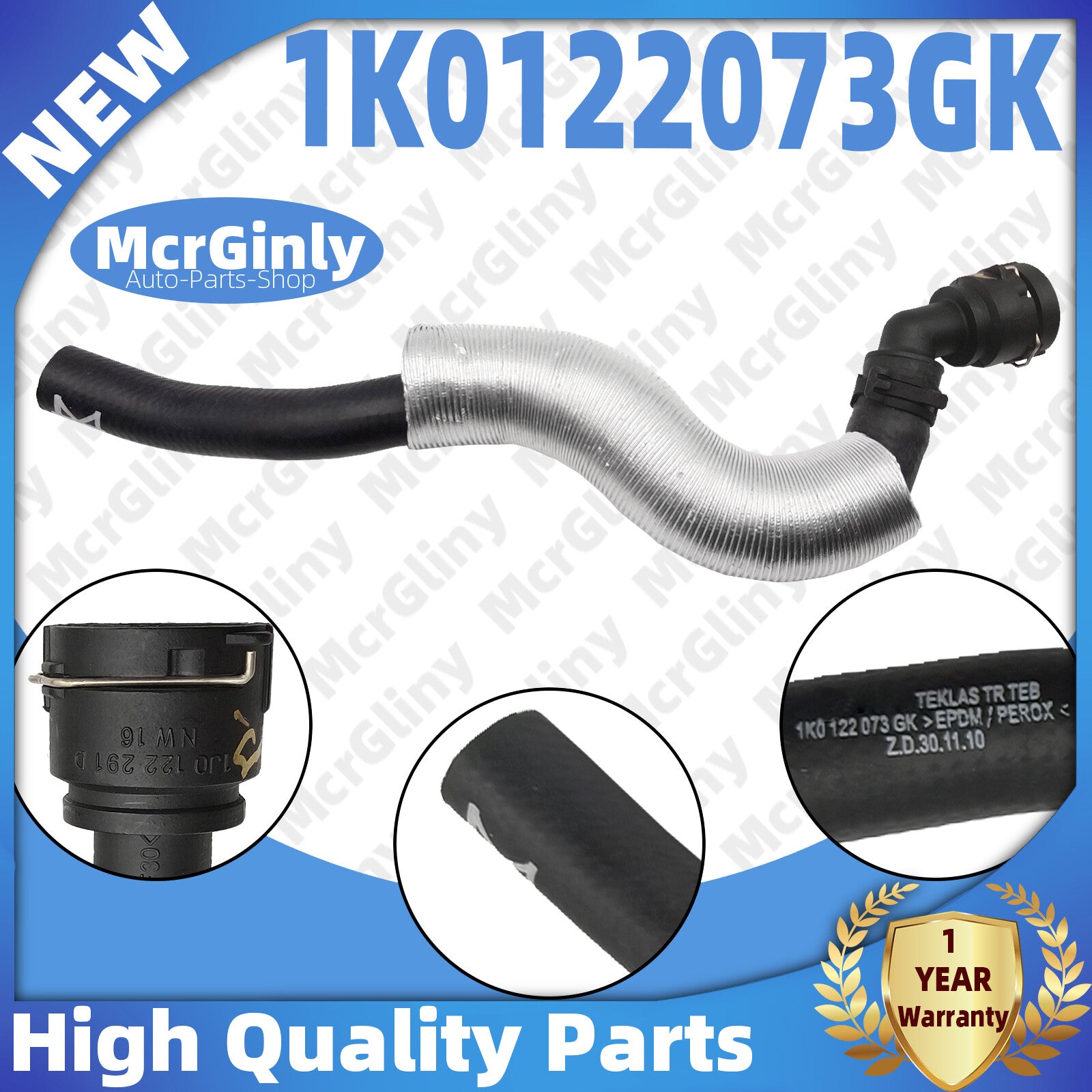 3.6L Engine Coolant Hose for Passat (A3) 2013 2014-2022 CDVB 206 #1K0122073GK- n