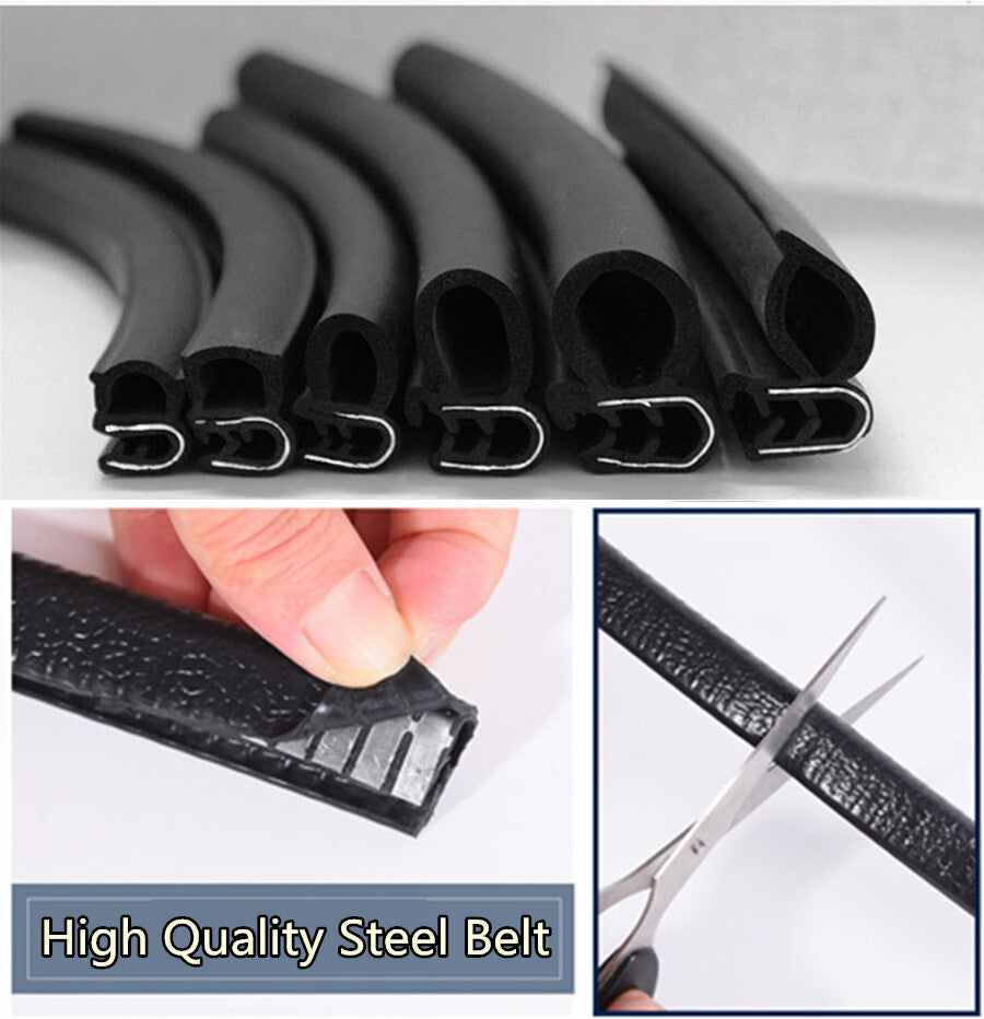 4M Rubber Trim Seal Strip Car Door Edge Protector Weather Seal Strip Accessories
