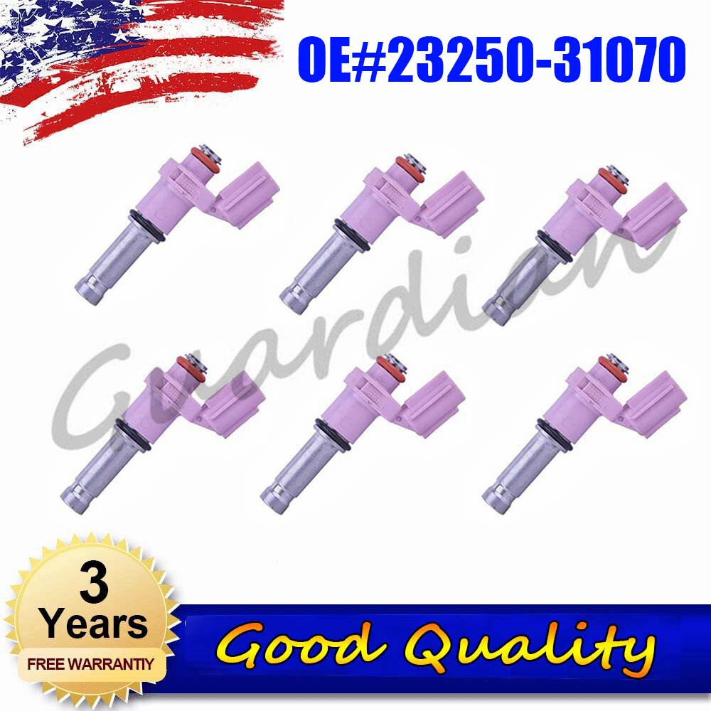 6x Fuel Injector 23250-31070 for Lexus IS F 2008-2014 GS350 2007-15 GS450h 07-11