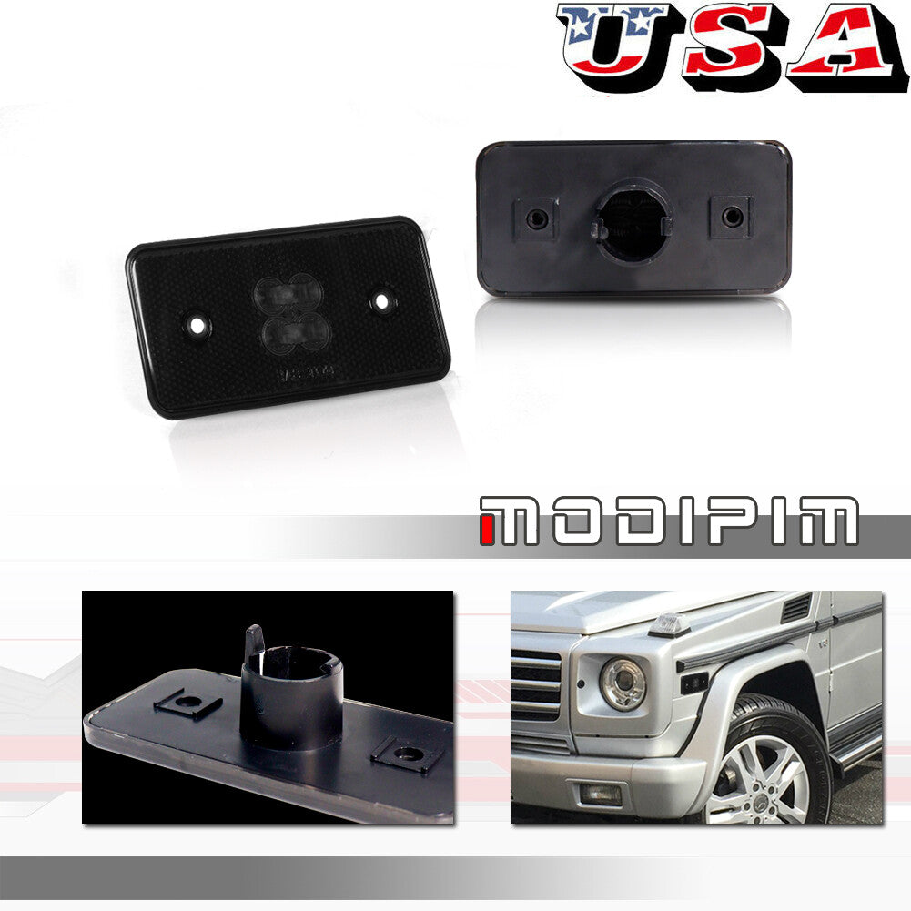 Black Lens Front Side Marker Light Housing for 2002-15 G550 G500- v