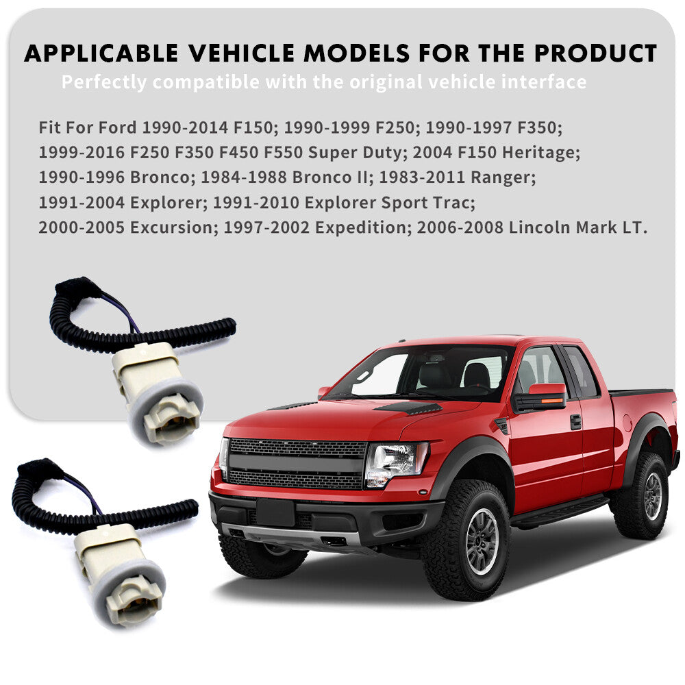 4pcs For 1999-2015  for ford  F150 F250 T10 License Plate Lights Socket Wire Harness Q