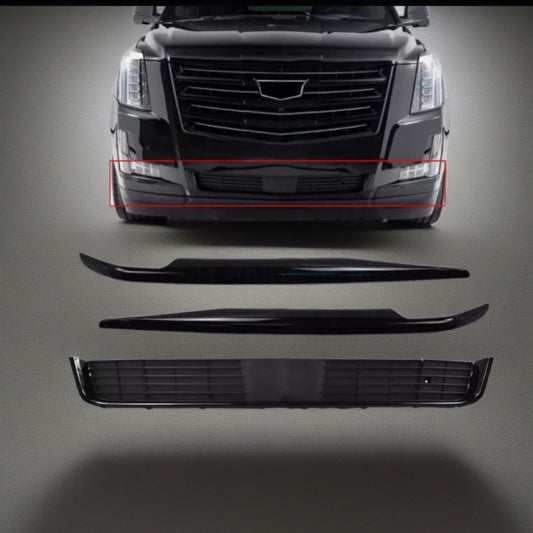 For 2015-2020 for Cadillac for Escalade Front Bumper Lower Grille Fog Light Trims Set