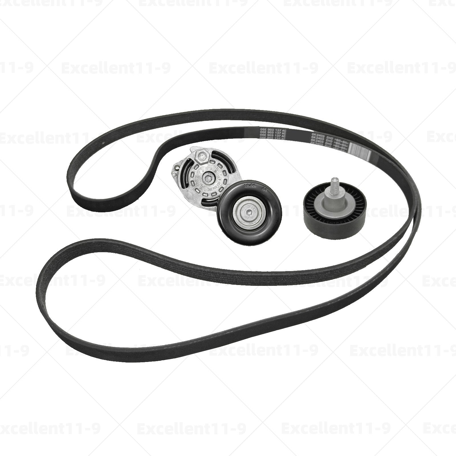 6PK2403 Belt Tensioner Drive Kit 06E903137AC for Audi A4, A5, Q5, CALB, CALA 3.2L - n