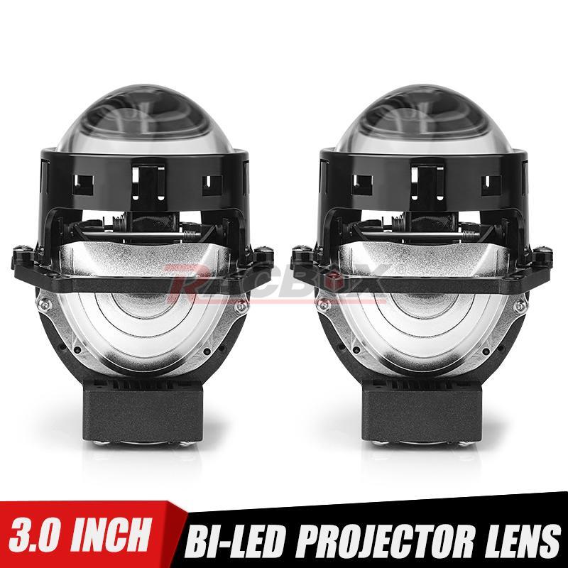 3inch Bi LED Headlight Bi LED Projector Lens 120W High/Low Beam Retrofit 2pcs