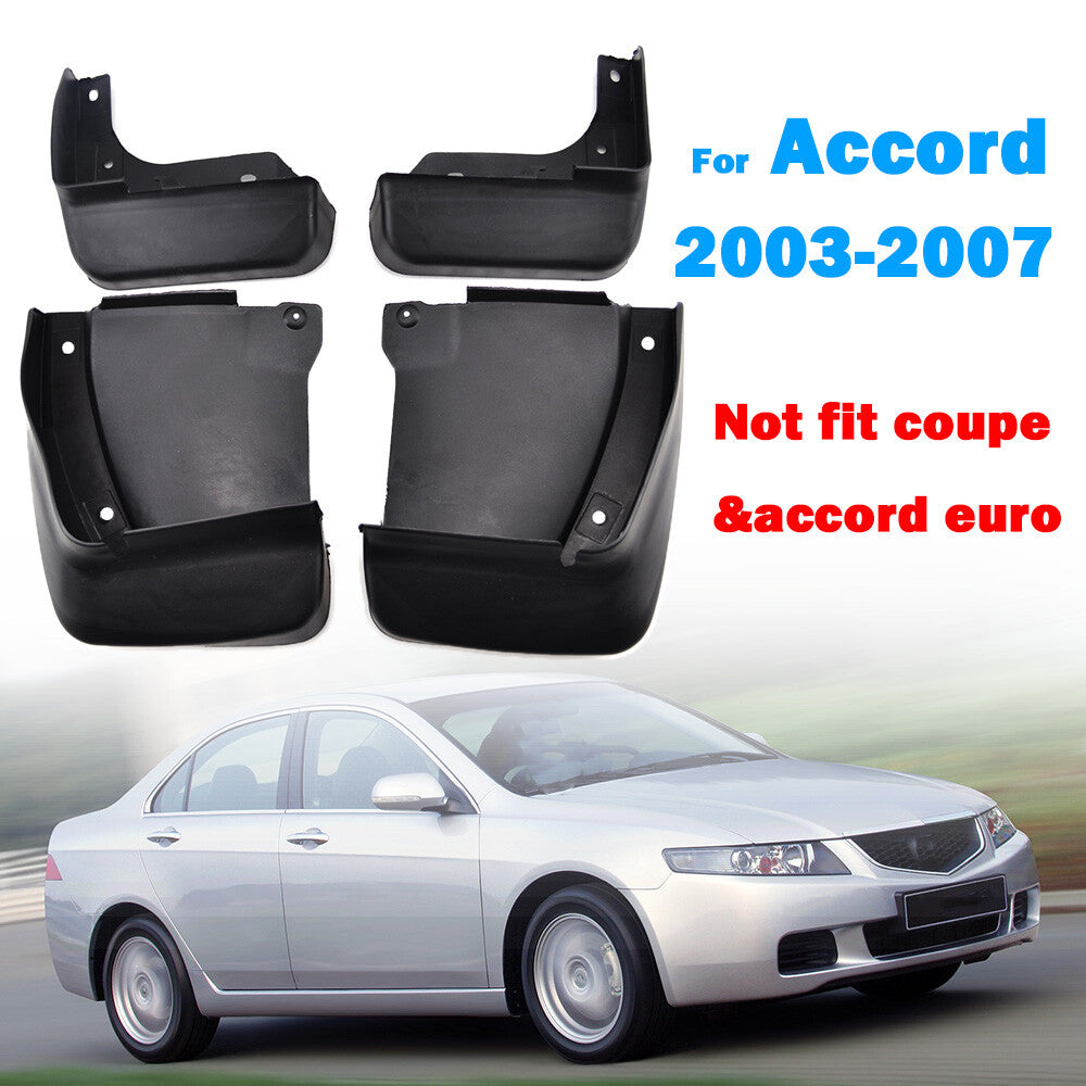4PCS Splash Guards Mud Flaps Mudguards for Honda Accord 2003-2007 Front and Rear Q