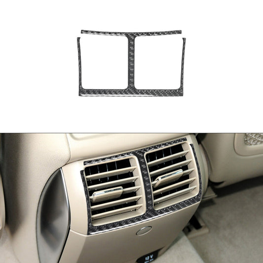 Red Carbon Fiber Rear Cup Holder Cover Trim for Subaru Outback Legacy 2015-2017 v