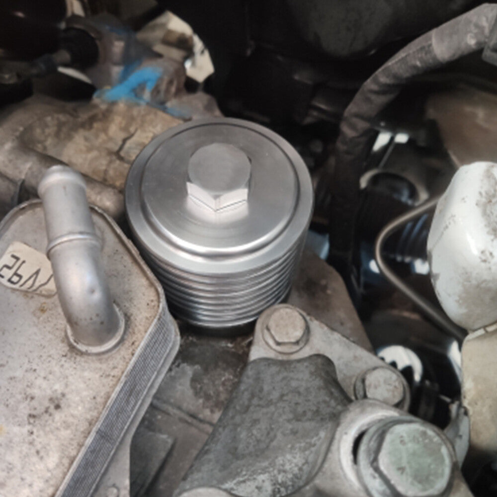 DQ250 aluminum transmission oil filter housing cap suitable for Audi 02E305045- n