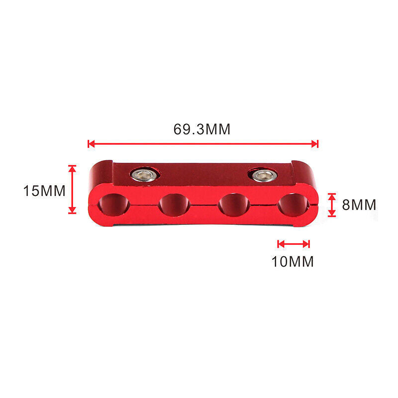 3-Piece Aluminum Alloy Engine Spark Plug Wire Splitter Divider Storage Clip, Red 8-10mm n