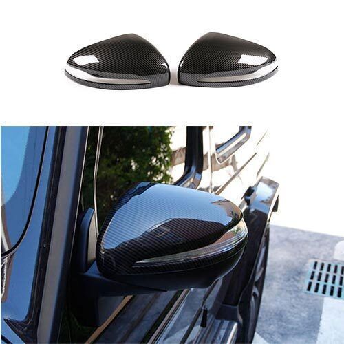Side Door Rearview Mirror Cover Trim ABS Carbon Fiber for Benz GLE GLS 2020-2023