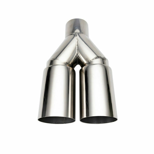2.5'' ID 3'' OD Universal Welding Dual Exhaust Muffler Tips Straight 255mm New