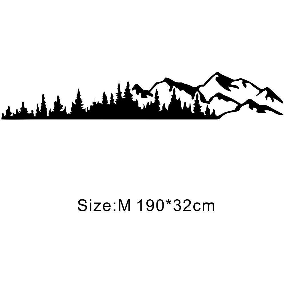 2pcs Car SUV Side Body Vinyl Decor Sticker Tree Mountain Forest Graphics Decals. n