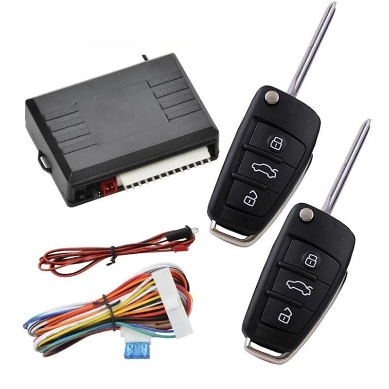 US Keyless Entry Engine Start Alarm System Locking Push Button Remote Stop Car v
