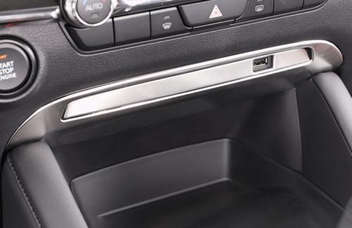 Fit for Mazda 3 Axela 20-2021 Silver Steel Central Console USB Socket Panel Trim