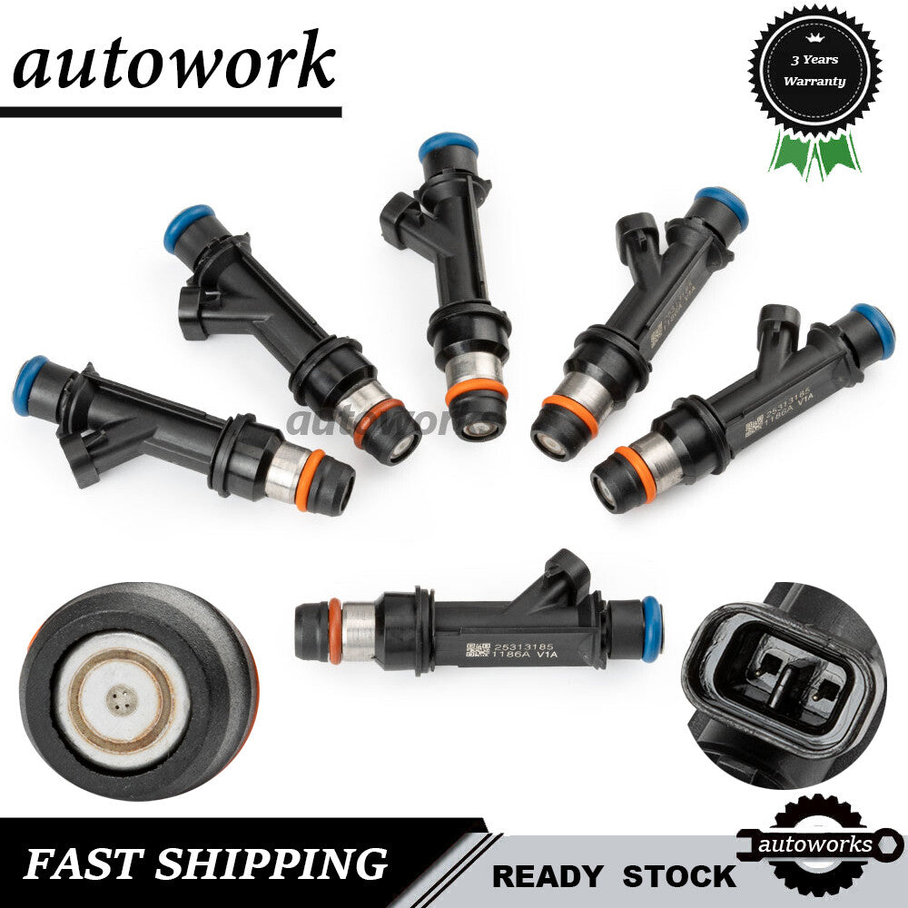 6pcs Fuel Injectors for Chevrolet Trailblazer 4.2L for GMC Envoy 4.2L 2002 2003 2004