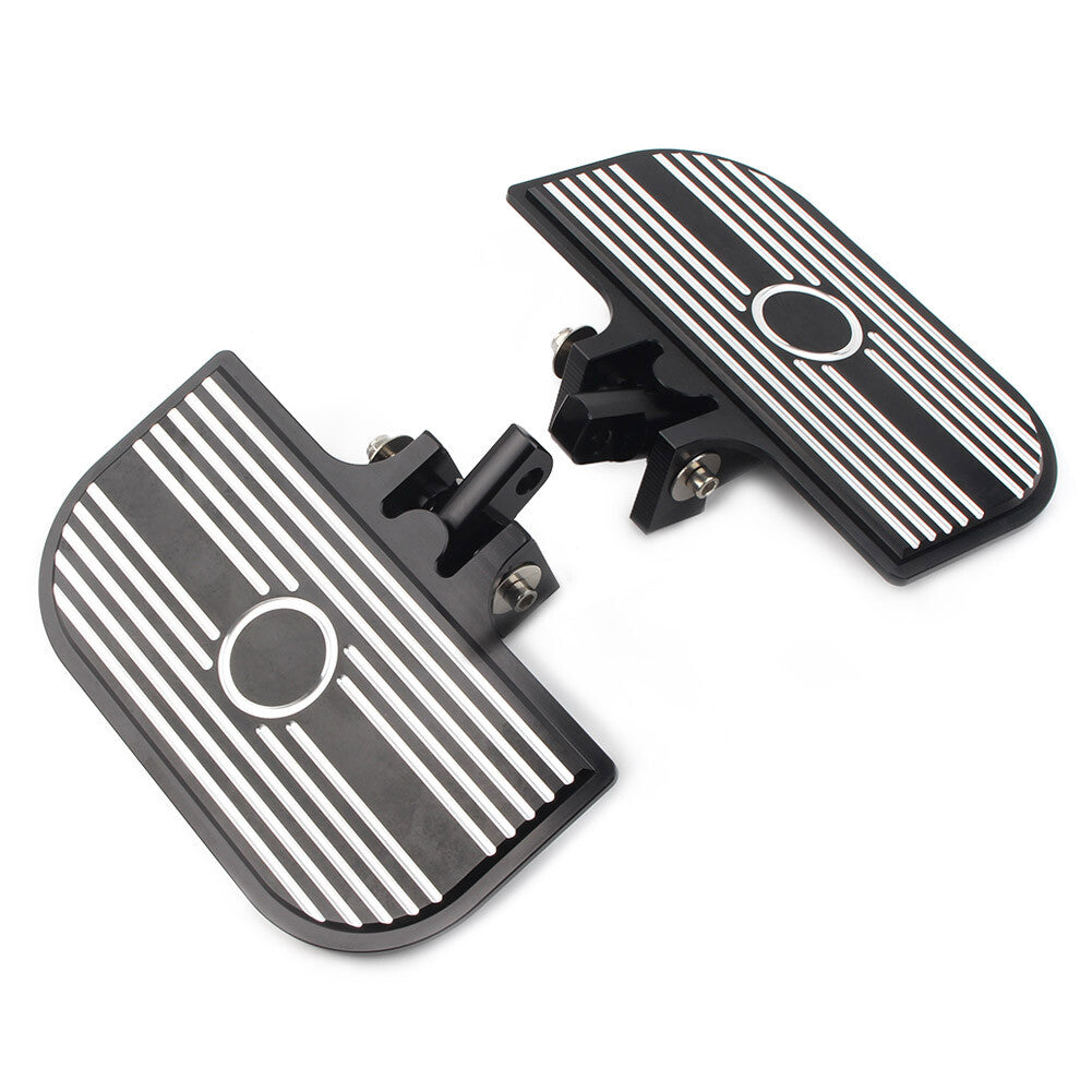 2pcs Mount Passenger Floorboards Pedal Pads for Harley Sportster XL Dyna Black D