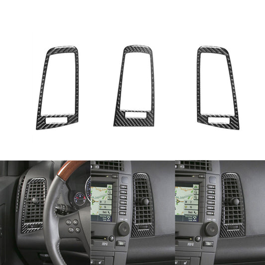 Car Red Carbon Fiber Central Control compass Frame Sticker For FJ Cruiser v