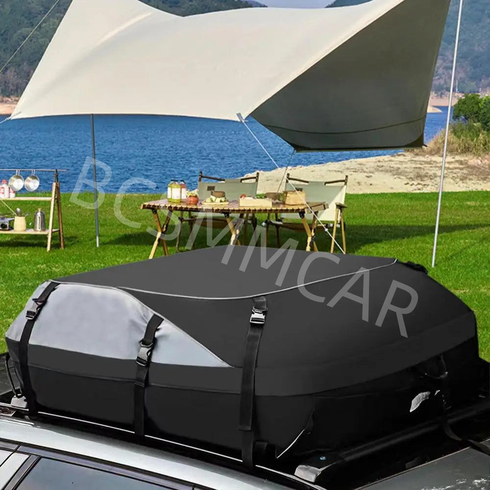 Car Roof Luggage Bag 15 Cubic Storage Bag Waterproof Foldable For Travel Camping Q