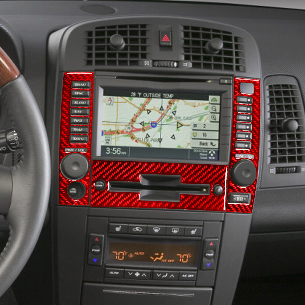 for Audi A4 2017-2019 Red Carbon Fiber Door Loudspeaker Decorative Cover Trim v