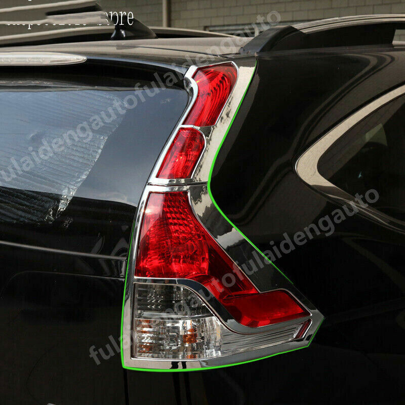 4X ABS Chrome Rear TailLight Lamp Frame Cover Trim for Honda CR-V CRV 2012-2014