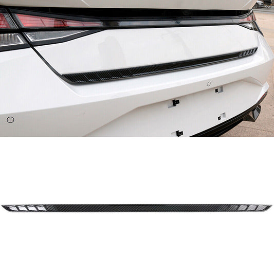 2021-2023 for Hyundai for Elantra Carbon Fiber Rear Door Trunk Lid Strip Cover Trim