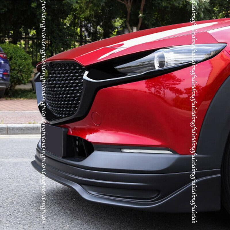 Glossy Black Front Bumper Grills Moulding Cover Trim for Mazda CX-30 2020-2022