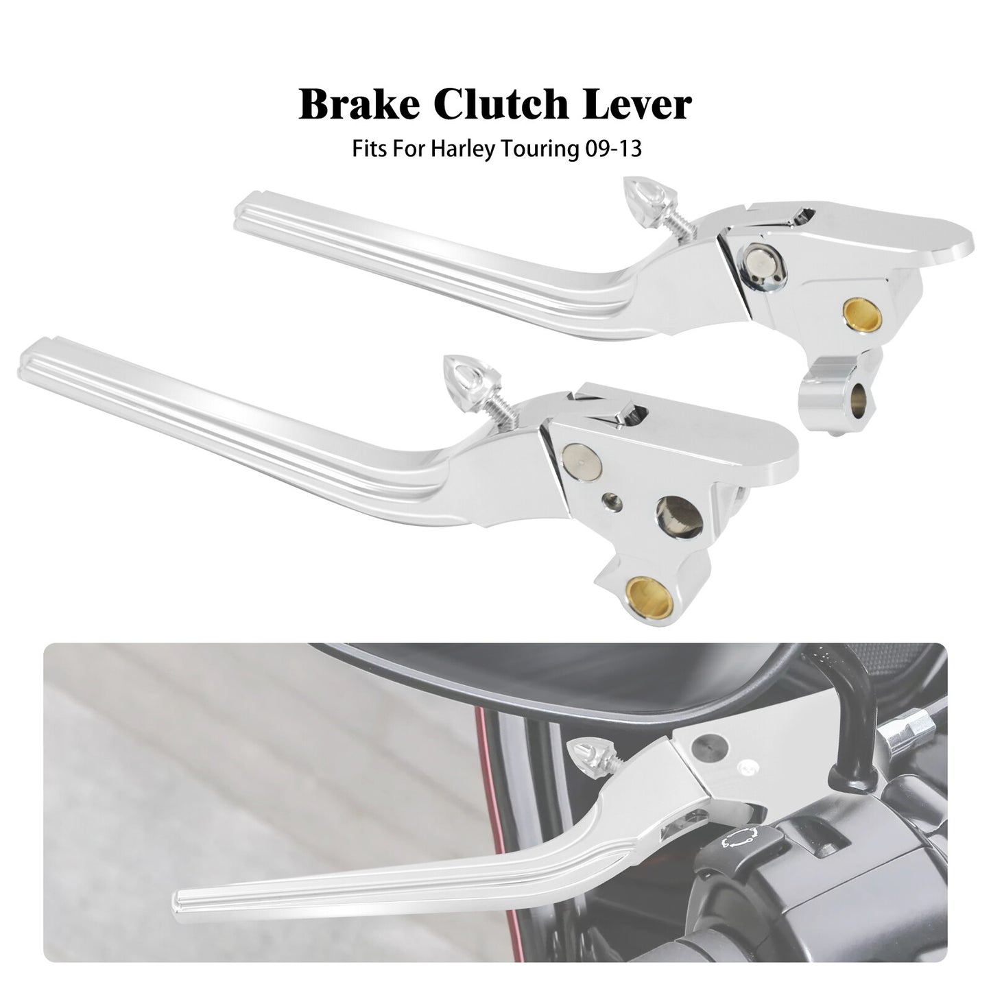 Chrome Brake Clutch Levers for Harley Touring Street Electra Road Glide 09-2013 Q