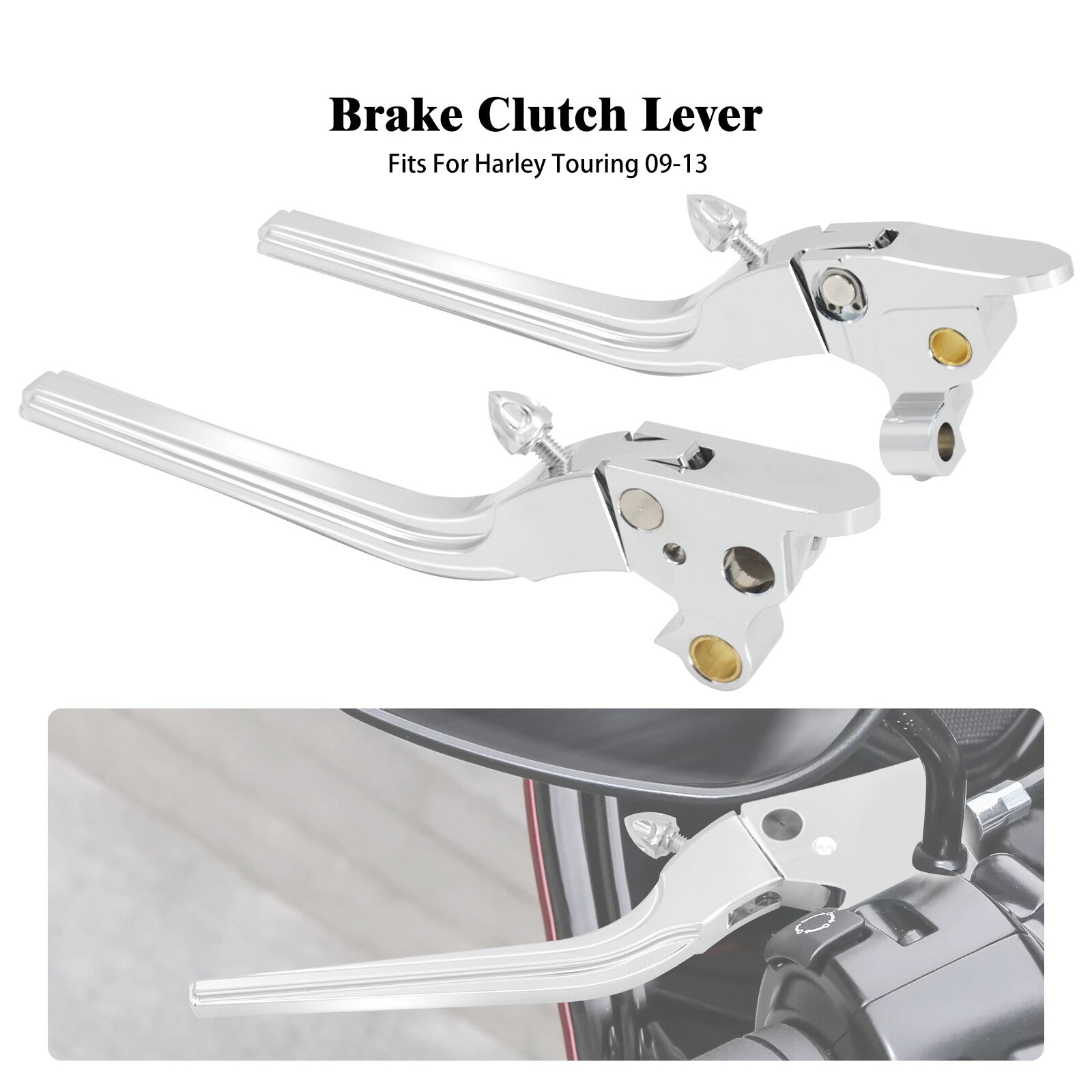 Chrome Brake Clutch Levers for Harley Touring Street Electra Road Glide 09-2013 Q