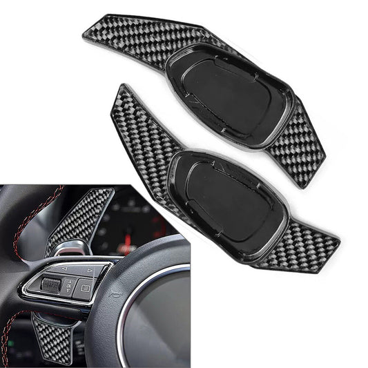 Black Steering Wheel Shift Paddle Extension for Audi S3 S5 S6 RS3 RS4 RS6 RS7 Q