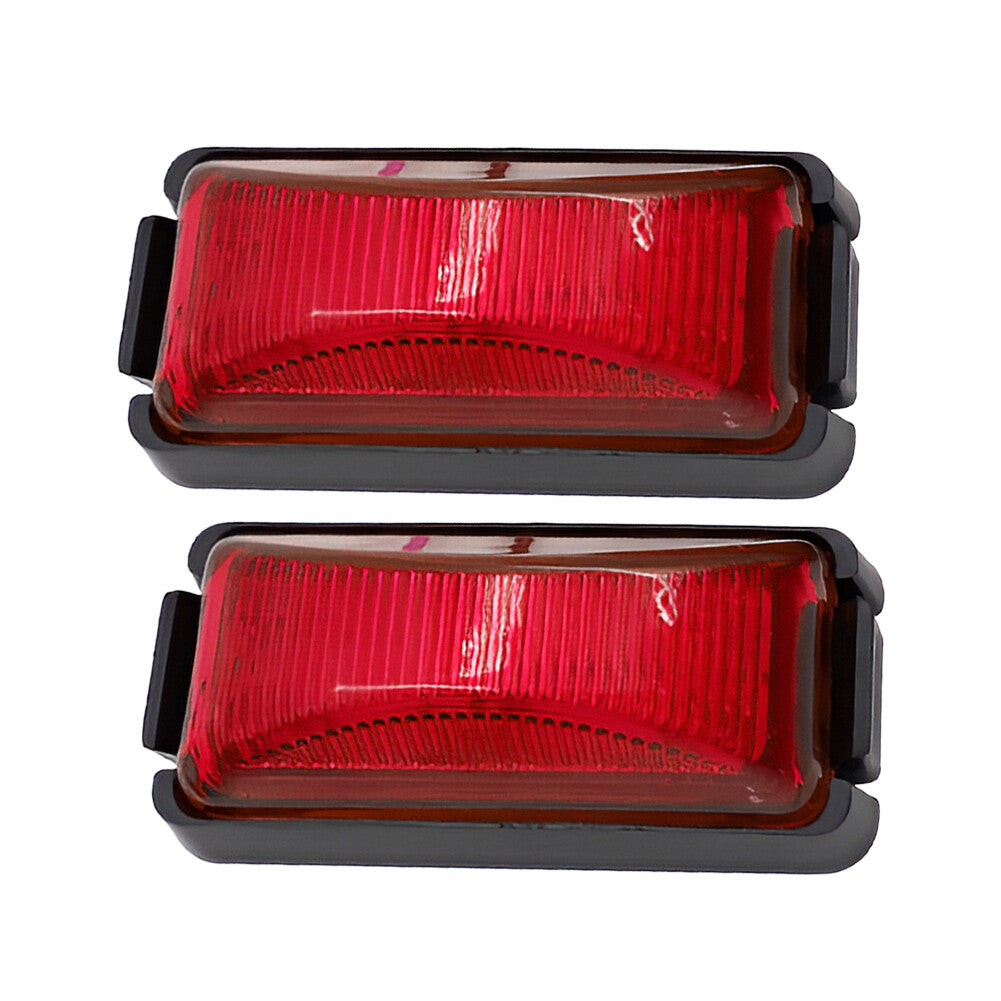 2pcs/Kit 6LED Red Clearance Lamp Side Marker Lights Truck Trailer Universal v