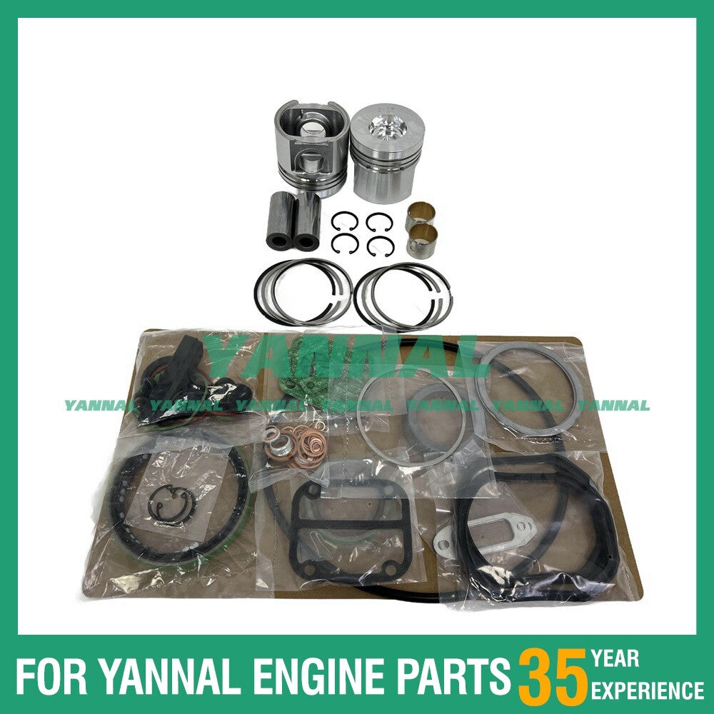 Piston hot parts for Deutz F2L511 rebuild kit with piston rings and cylinder gaskets -