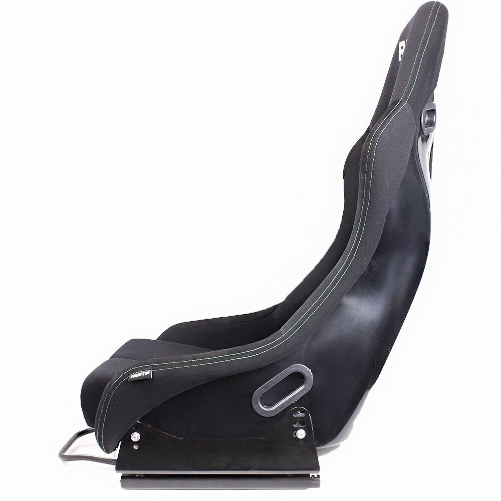 Black Universal Racing Adjustable Bucket Reclinable Seats  Slider Rail X1
