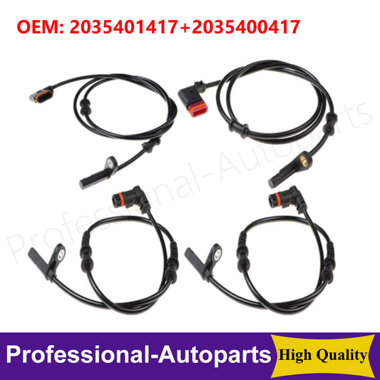 4-piece set of front, rear, and left ABS sensors for Mercedes-Benz W203 A209 R171