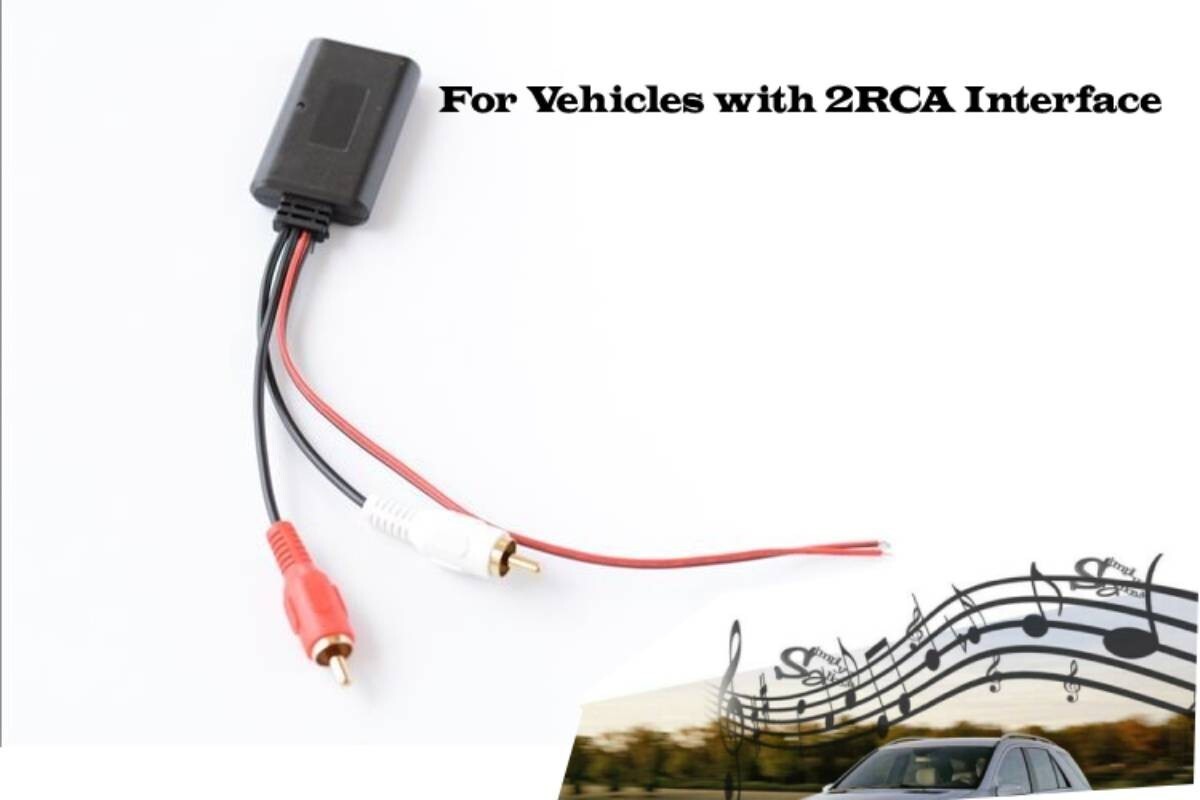 12V Car Blue-tooth Receiver Module AUX-in Adapter 2RCA Interface Parts v