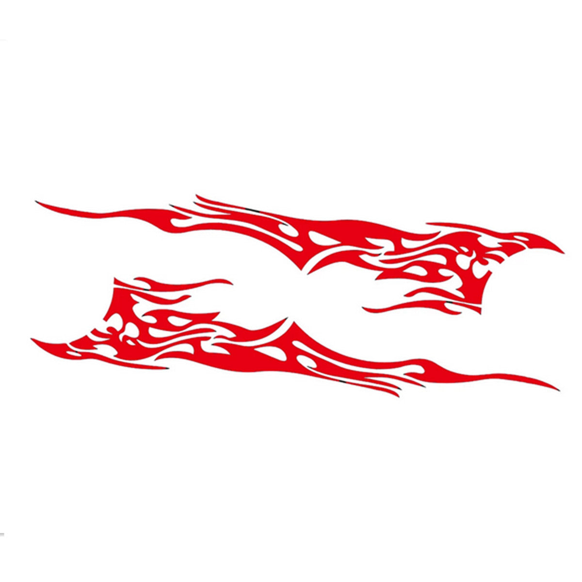 Red Flame Decal Set Large Graphic Body Vinyl Sticker For Car Truck Accessories