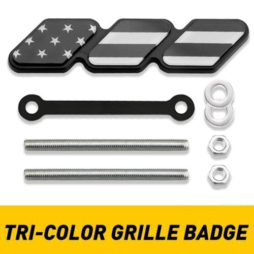 Black American Flag Tricolor Front Grille Badge Cover for Tacoma 4Runner TRD n