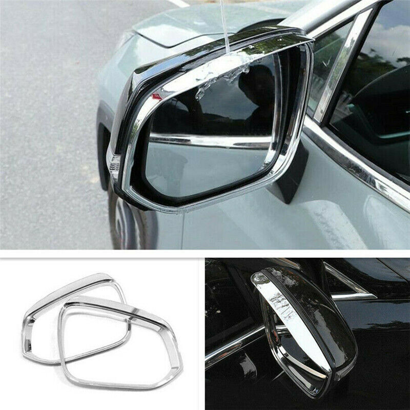 Chrome Rearview Mirror Rain Eyebrow Cover Trim for Toyota Highlander 2020-2022
