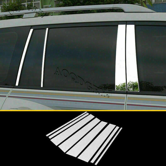 Chrome Stainless Steel Pillar Posts Set for Toyota for Land Cruiser 08-21 Cover Trim